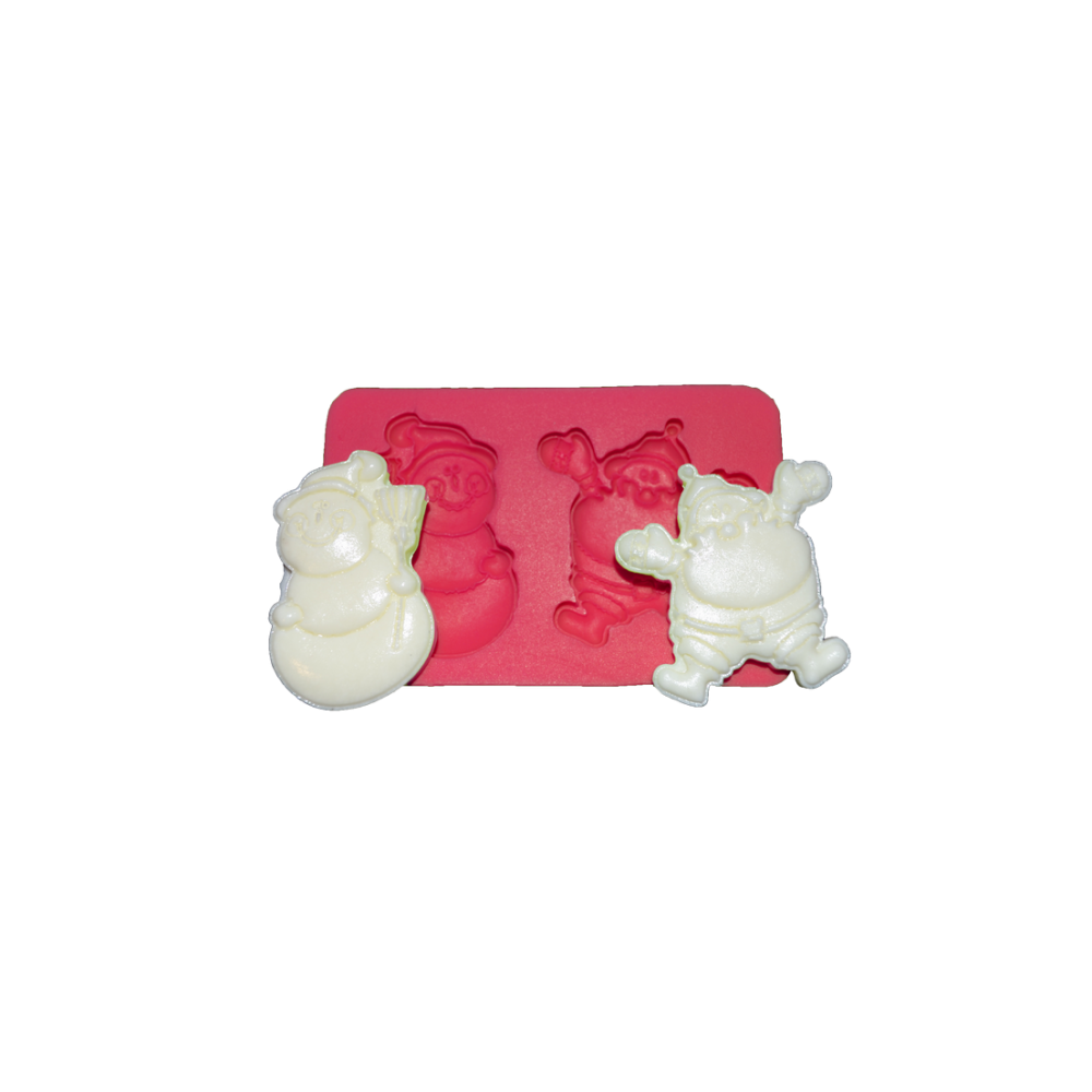 სილიკონის მოლდი "სანტა და თოვლის ბაბუ"