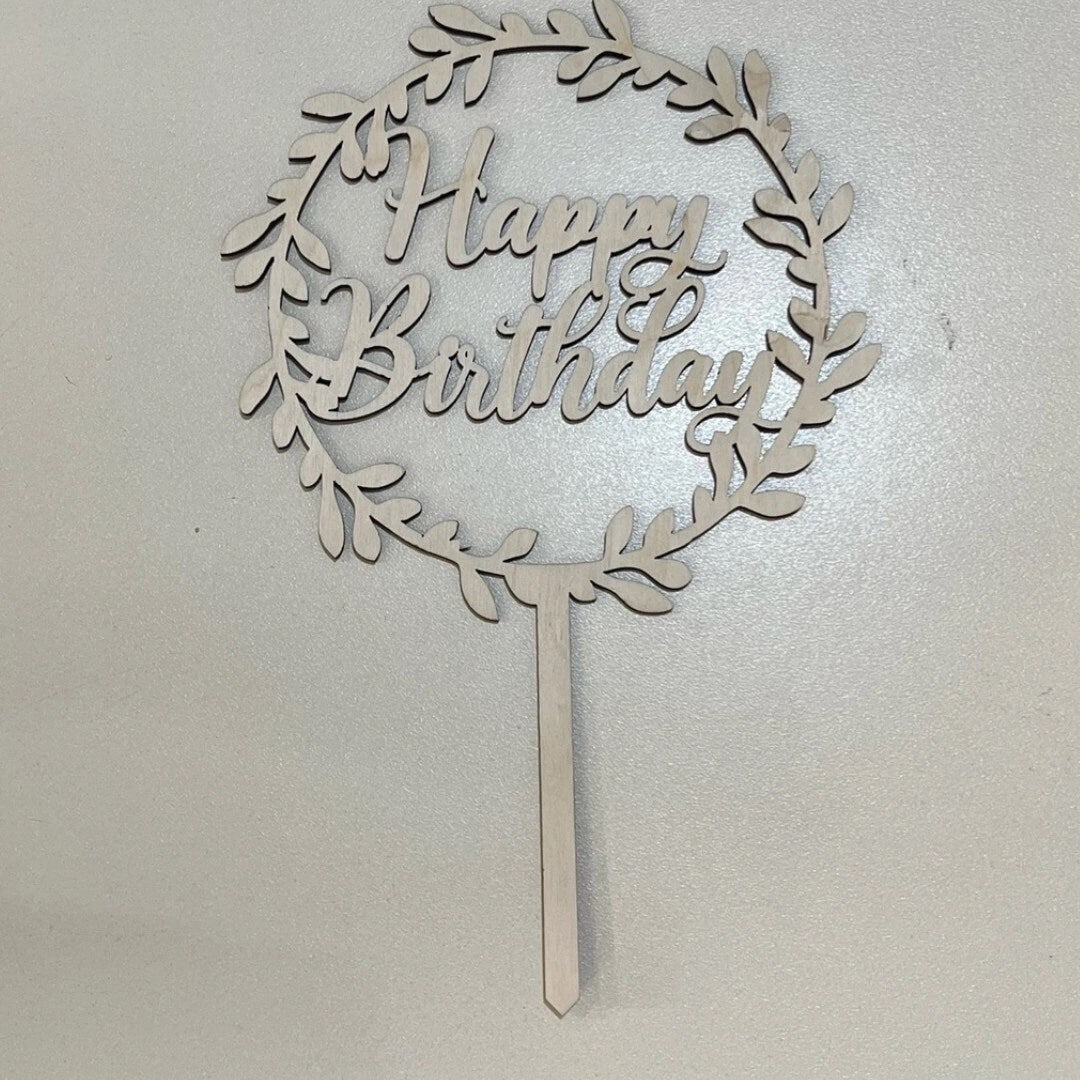 ტოპერი "გილოცავ დაბადების დღეს" ხის