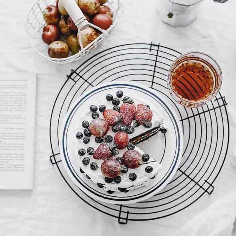 ბისკვიტის საშრობი მრგვალი მეტალის 30სმ 1ც