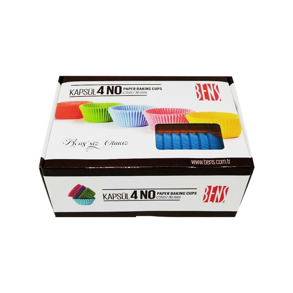 გოფრირებული კაპსულები მაფინებისთვის №4 600ც. 