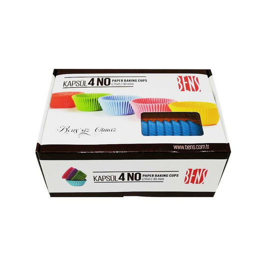 გოფრირებული კაპსულები მაფინებისთვის №4 600ც.
