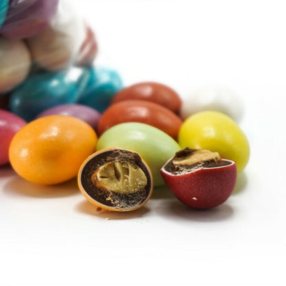 დრაჟე ნუში ფერად მინანქარში,100გრ.