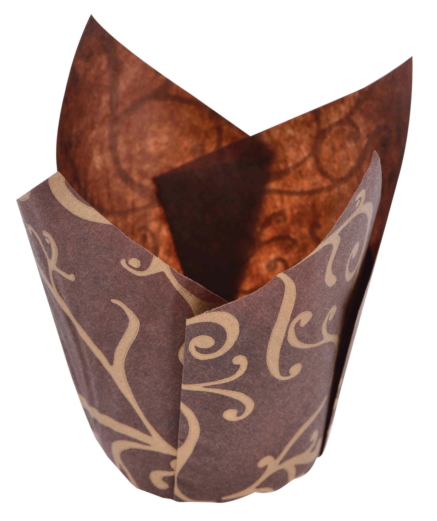 კაპსულები მაფინებისთვის "ტიტა" ყავისფერი 1ც.