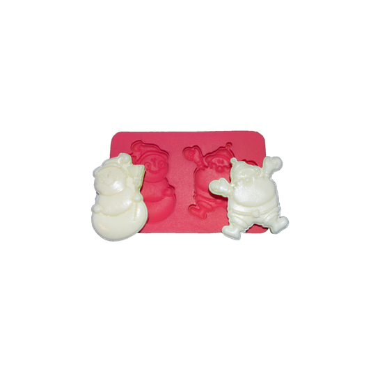 სილიკონის მოლდი "სანტა და თოვლის ბაბუ"