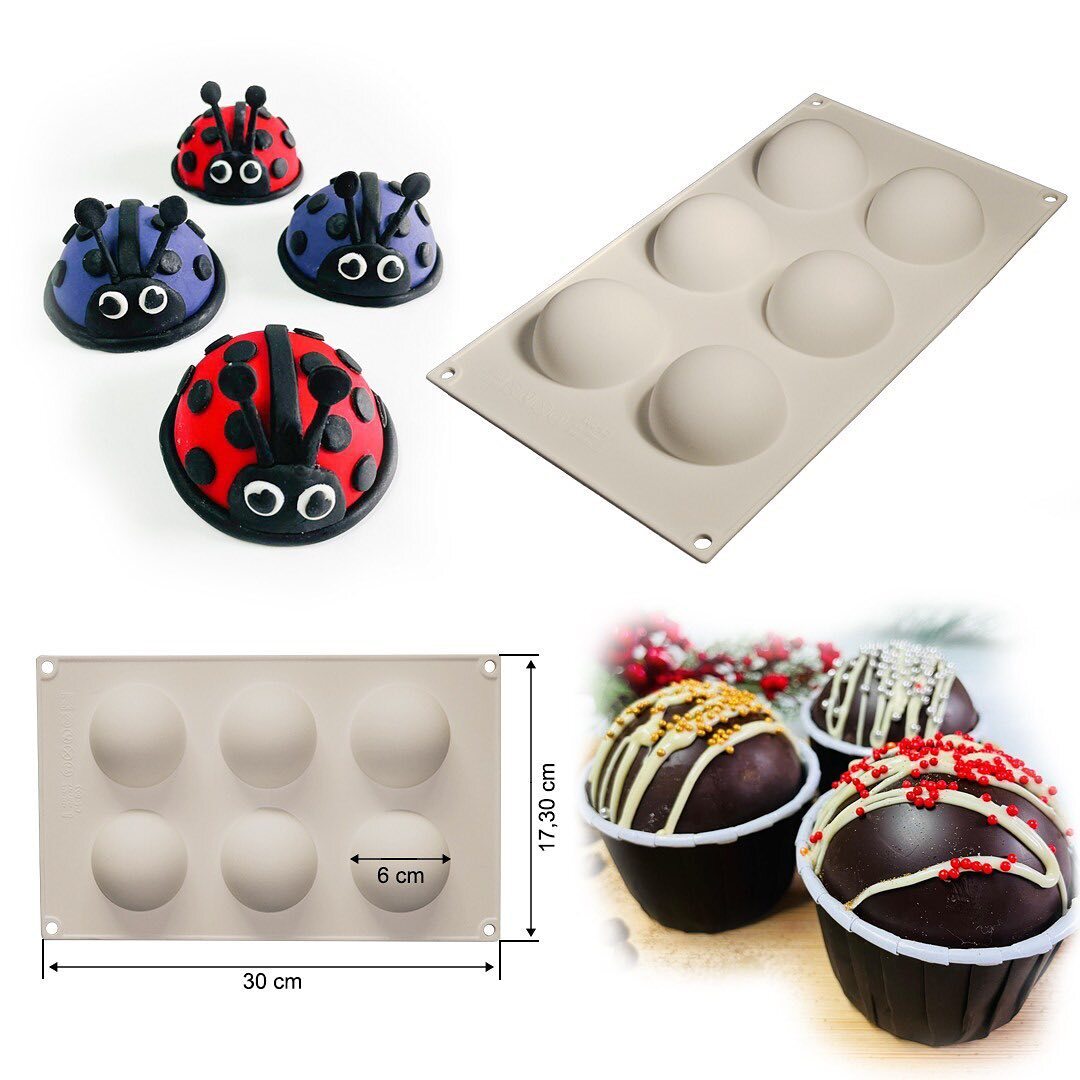 სილიკონის ფორმა Flexipan"ნახევარ-სფეროები" 6ც.-ნი