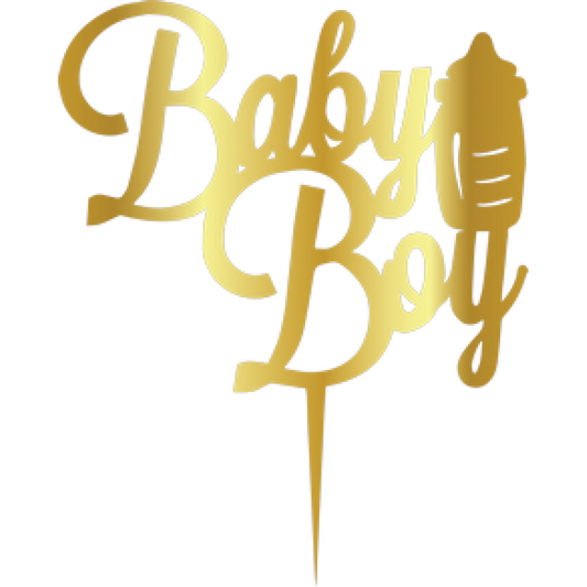 ტოპერი "baby boy" ოქროსფერი