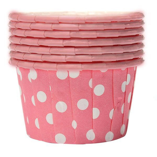 ქაღალდის ფორმა კაპქეიქებისთვის 25ც. ვარდისფერი კოპლებიანი