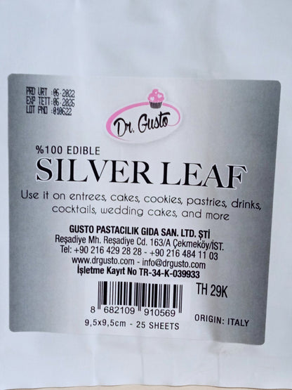 საკვები ვერცხლის ფოთოლი კარატიანი  29 K