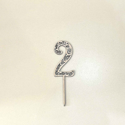 ტოპერი "ციფრი" ხის ჩუქურთმიანი