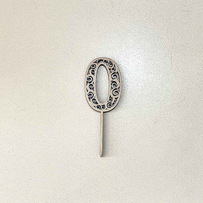 ტოპერი "ციფრი" ხის ჩუქურთმიანი