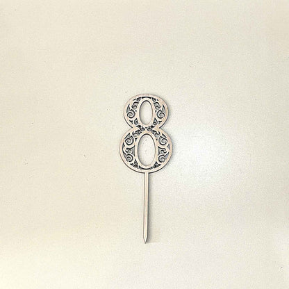 ტოპერი "ციფრი" ხის ჩუქურთმიანი