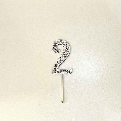 ტოპერი "ციფრი" ხის ჩუქურთმიანი