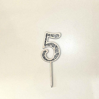 ტოპერი "ციფრი" ხის ჩუქურთმიანი