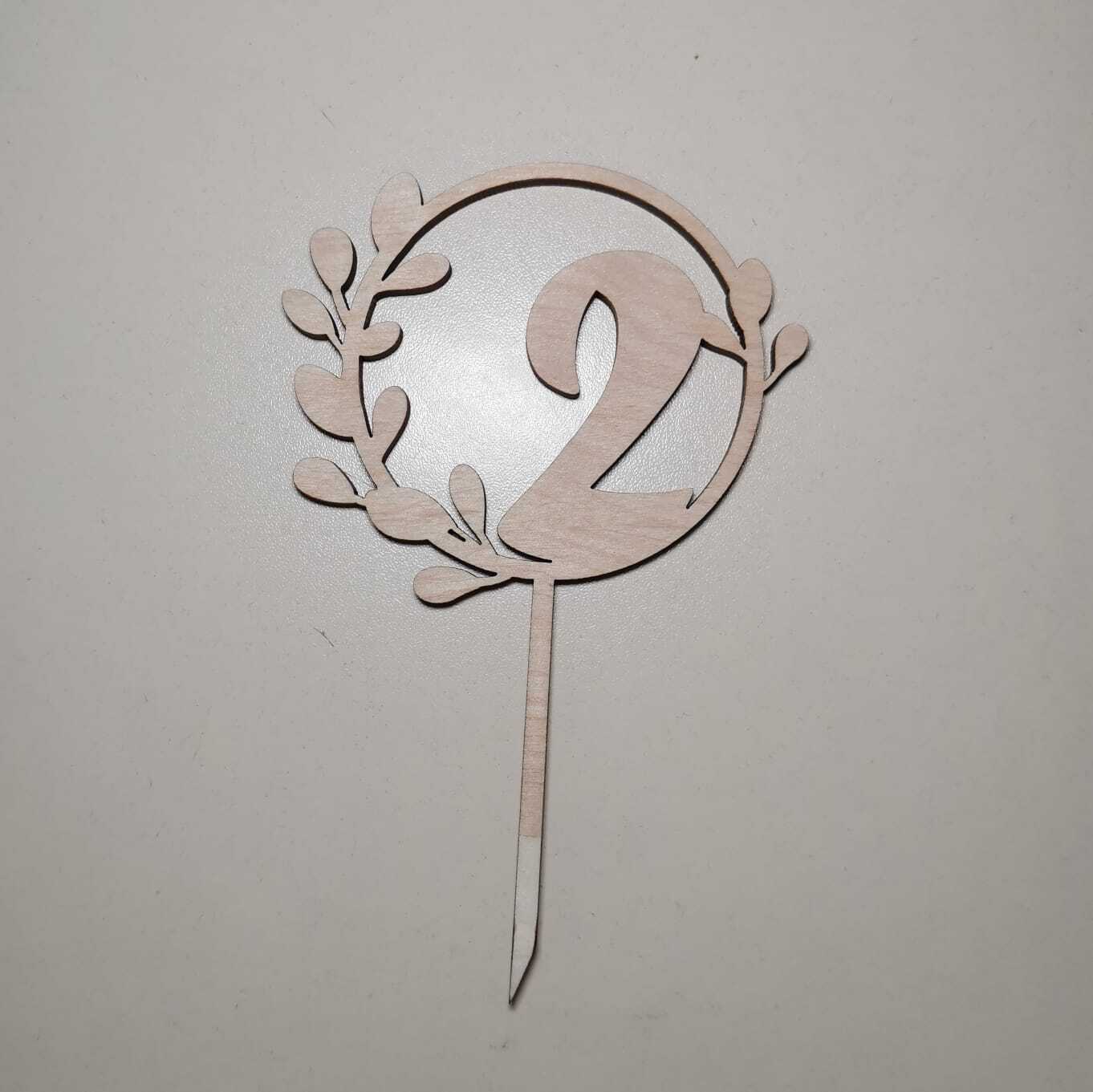 ტოპერი "ციფრი" ტოტიანი ხის