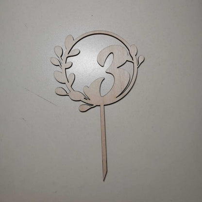 ტოპერი "ციფრი" ტოტიანი ხის