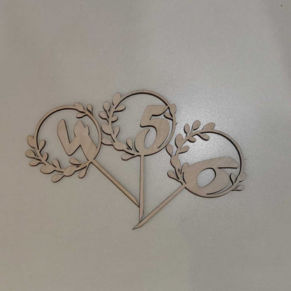 ტოპერი "ციფრი" ტოტიანი ხის