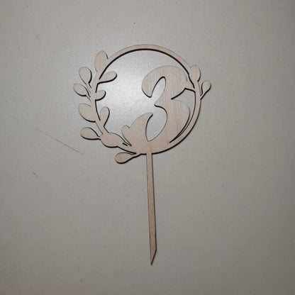 ტოპერი "ციფრი" ტოტიანი ხის