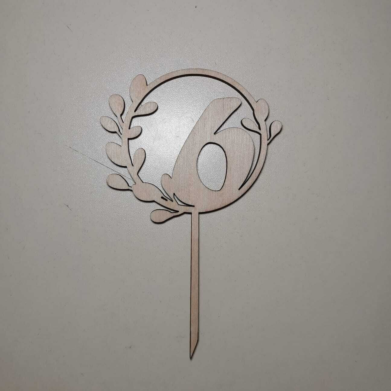 ტოპერი "ციფრი" ტოტიანი ხის