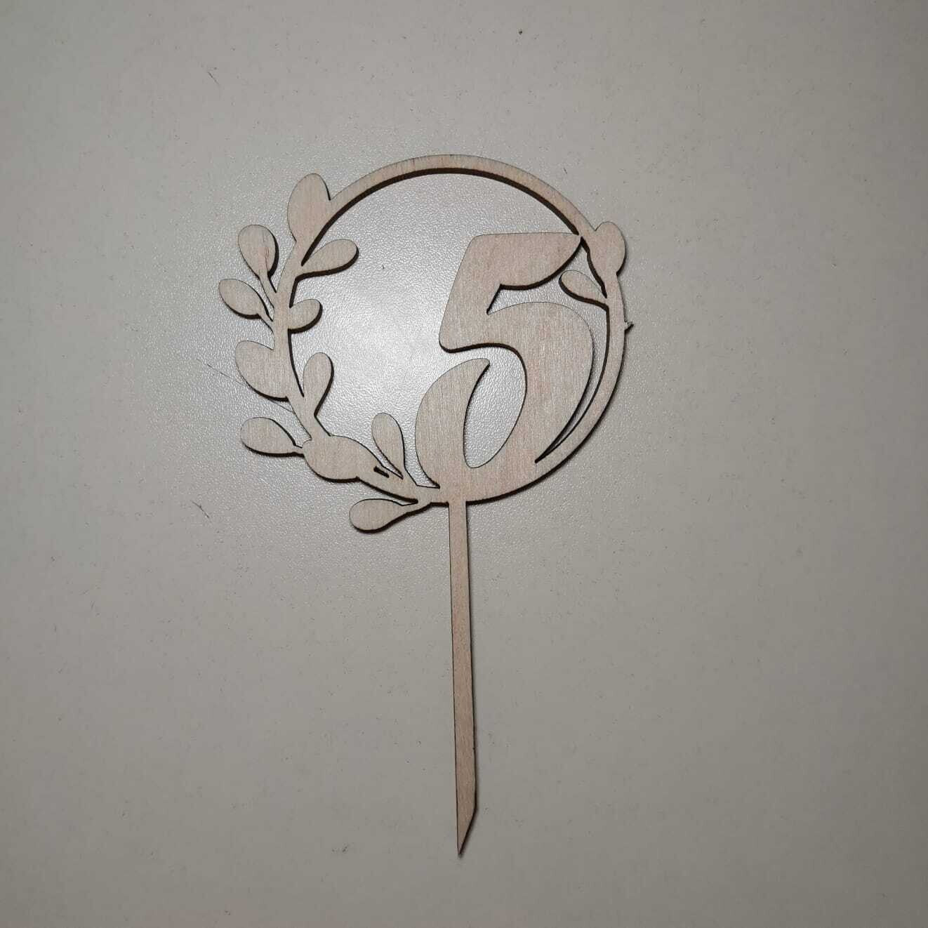 ტოპერი "ციფრი" ტოტიანი ხის