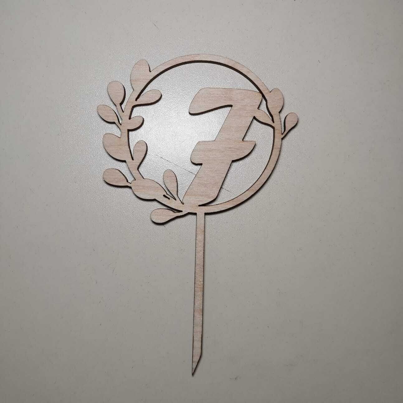 ტოპერი "ციფრი" ტოტიანი ხის