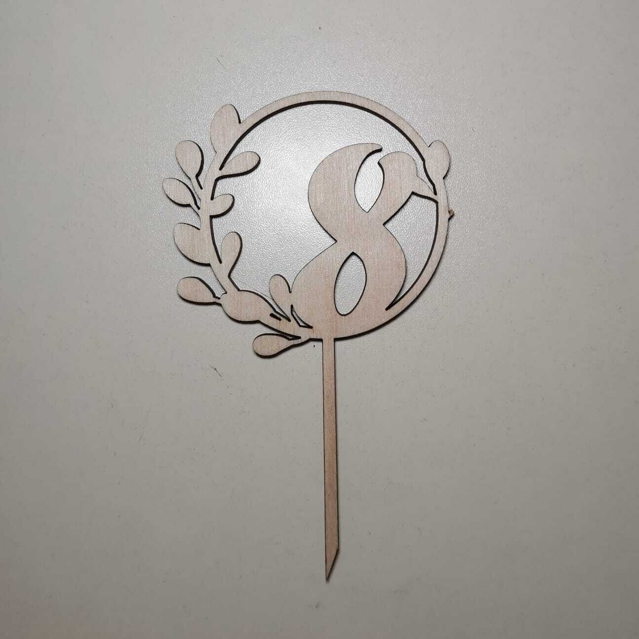 ტოპერი "ციფრი" ტოტიანი ხის