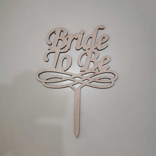 ტოპერი "bride to be" ხის