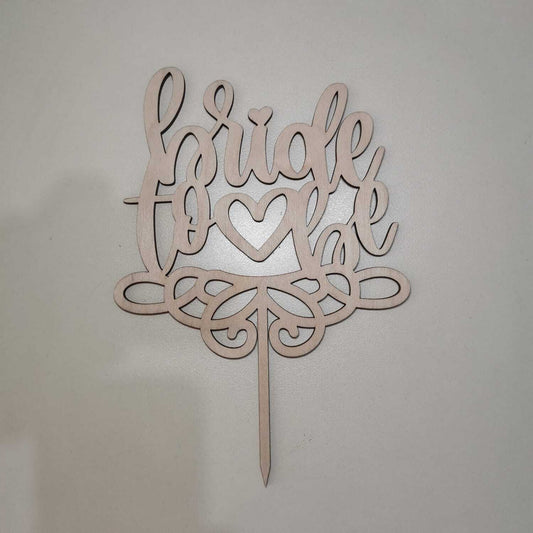 ტოპერი "bride to be" ხის