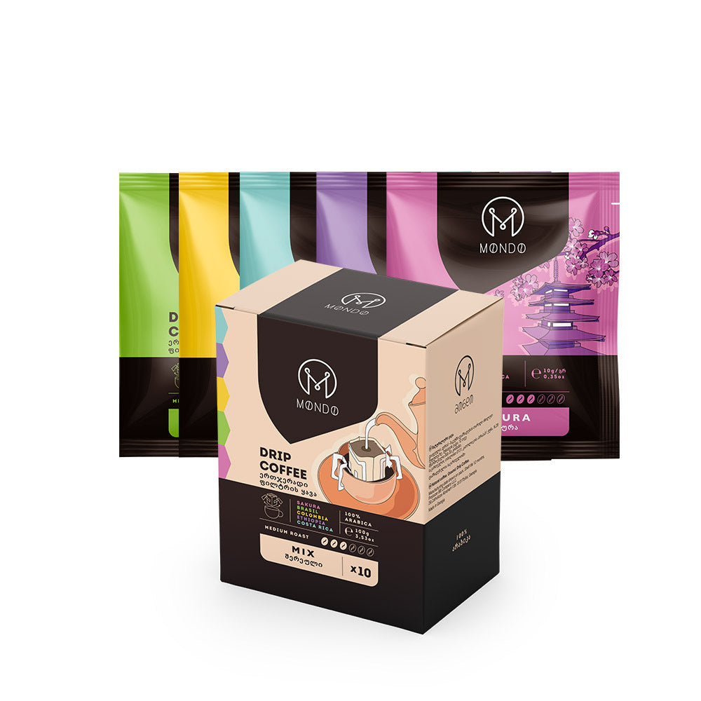 დრიპ ყავა ერთჯერადი მიქსი 1 შეფუთვა