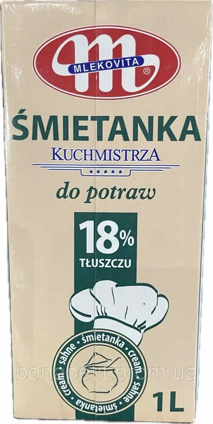 ნატურალური ნაღები "Smietanka" 18% 1ლ.